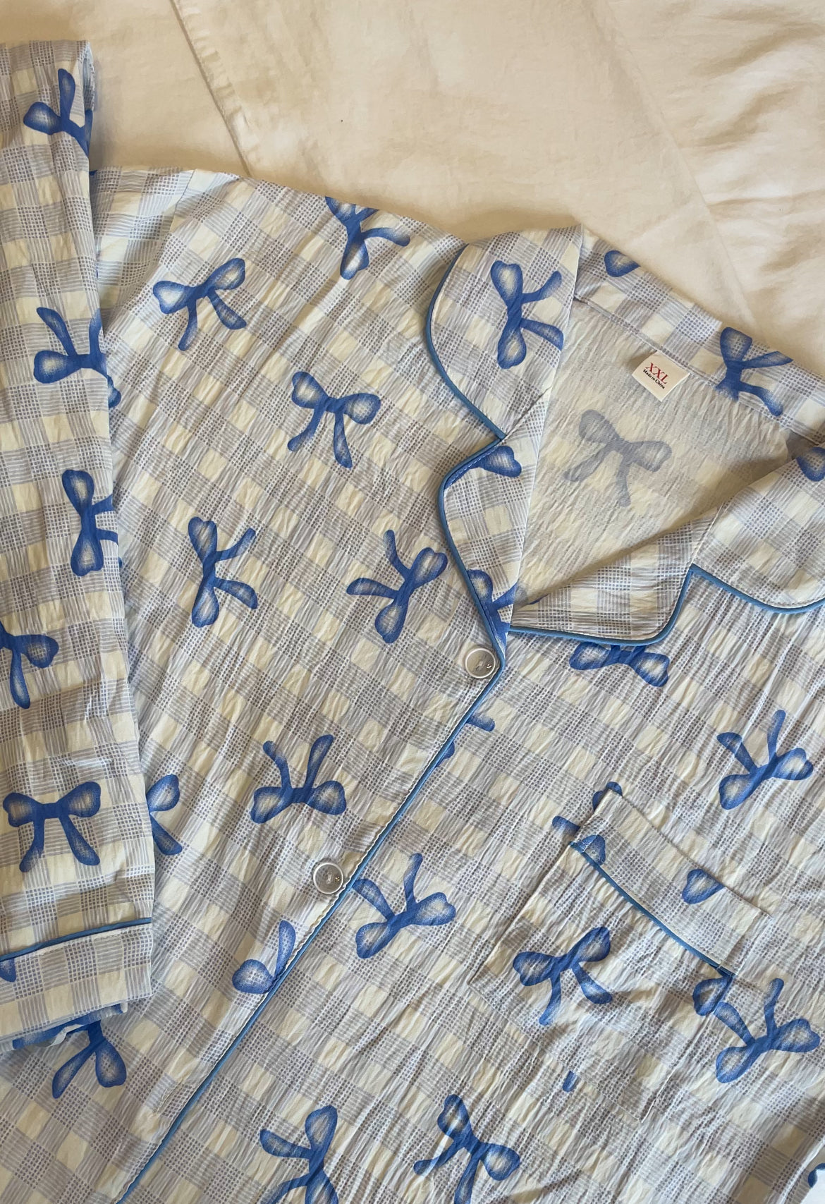 Blue Bow Print PJ