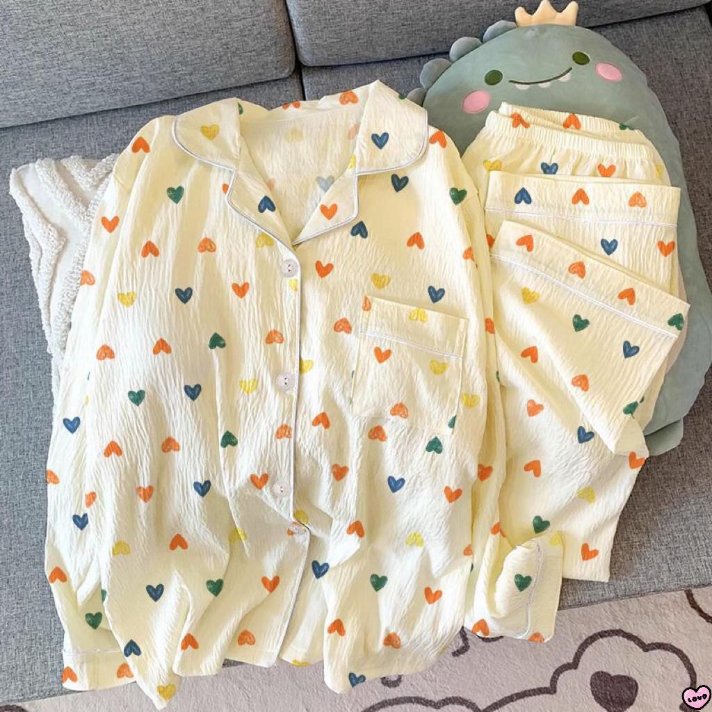 Colorful Heart Print PJ